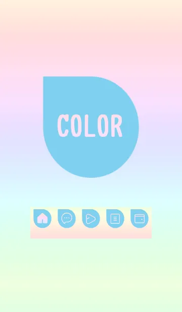 [LINE着せ替え] blue color rainbow J03の画像1