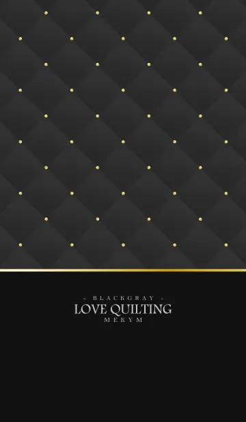 [LINE着せ替え] LOVE QUILTING - BLACK GRAY 2の画像1