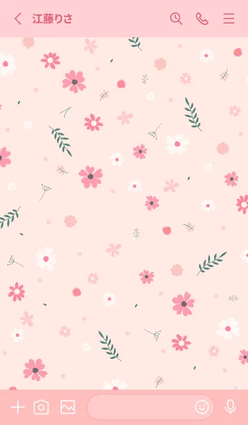 [LINE着せ替え] MANY FLOWERS PINK 103の画像2