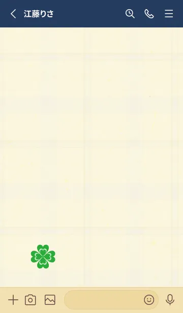 [LINE着せ替え] チェック柄 クローバー25の画像2