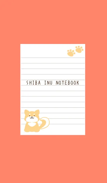 [LINE着せ替え] 柴犬のノート/アプリコットカラーの画像1
