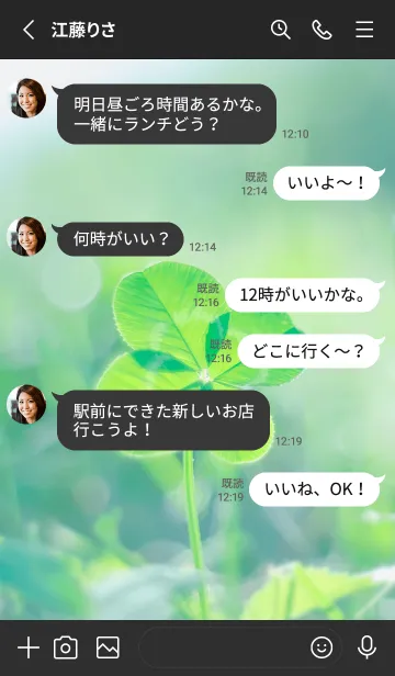 [LINE着せ替え] 四つ葉のクローバー Vintage Lens #7-17の画像3