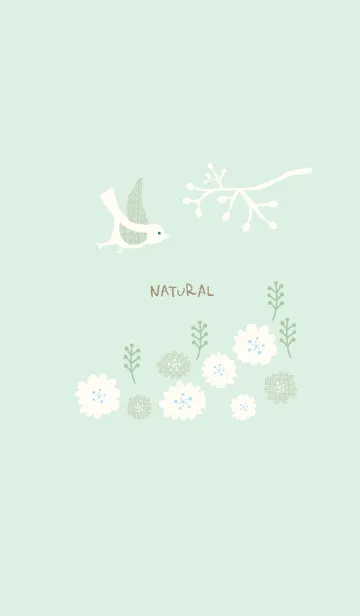 [LINE着せ替え] 鳥と花と枝14の画像1