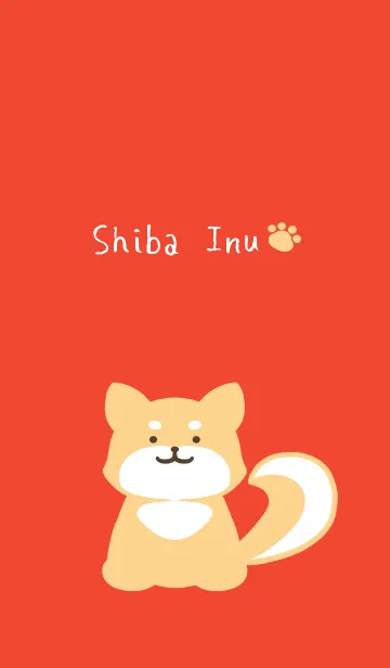 [LINE着せ替え] しっぽ可愛い柴犬/レッドの画像1