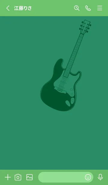 [LINE着せ替え] ELECTRIC GUITAR CLR フォレストグリーンの画像2