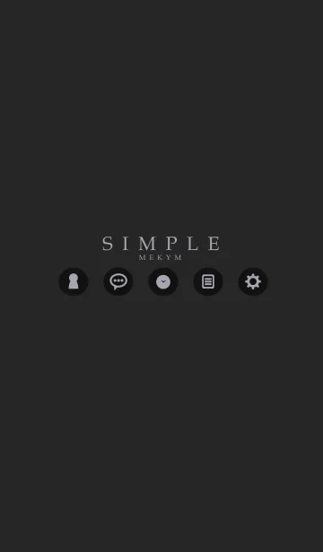 [LINE着せ替え] MATTE BLACK - CIRCLE ICON 3の画像1