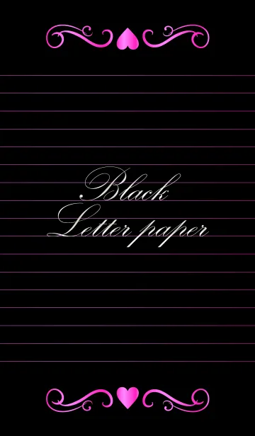 [LINE着せ替え] Black Letter paper *GLOSSYPINK 22*の画像1