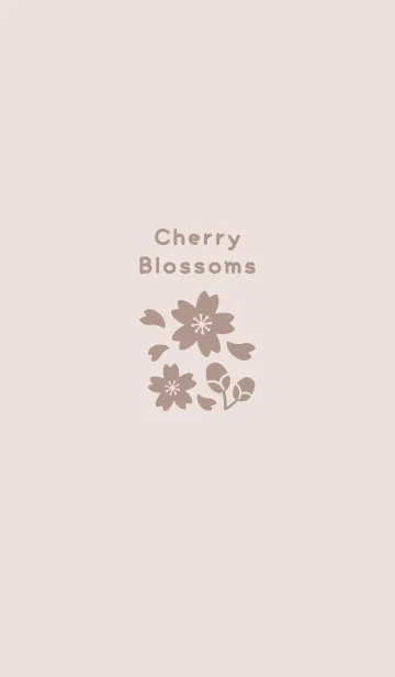 [LINE着せ替え] 桜19<ブラウン>の画像1