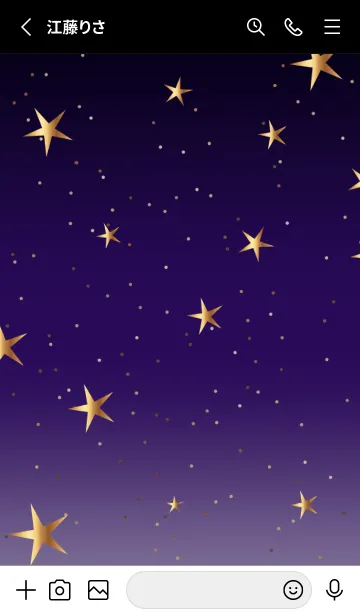 [LINE着せ替え] キラキラ ‐グラデーション・スター-の画像2