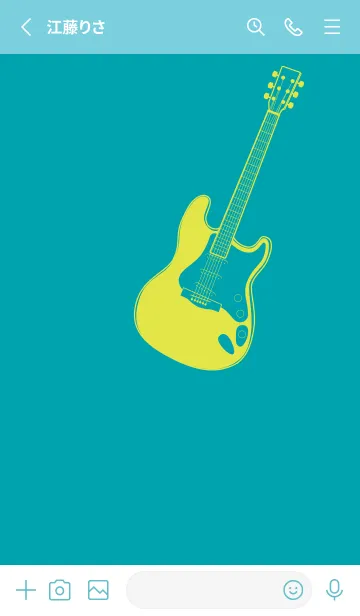 [LINE着せ替え] ELECTRIC GUITAR CLR 浅葱色の画像2