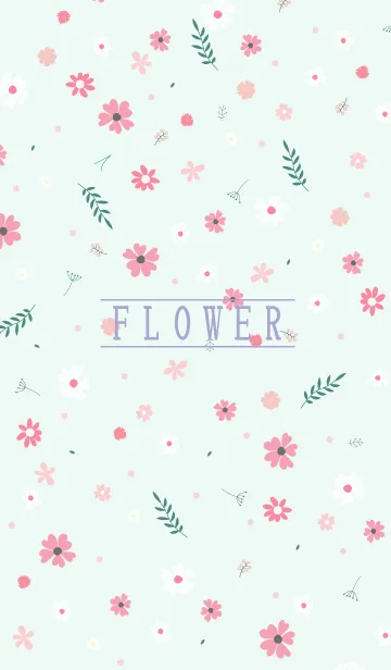 [LINE着せ替え] MANY FLOWERS GREEN 98の画像1