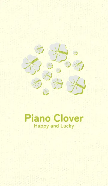 [LINE着せ替え] Piano clover フロスティホワイトの画像1