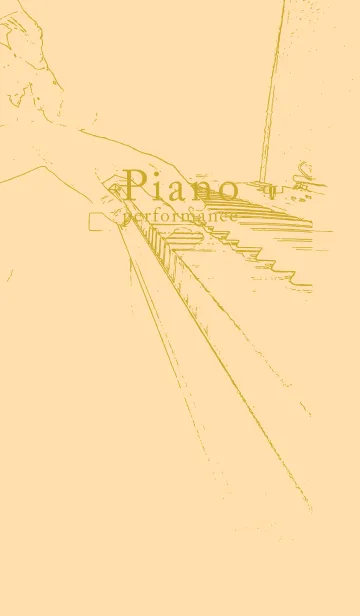 [LINE着せ替え] ピアノ演奏  ペールクリームの画像1