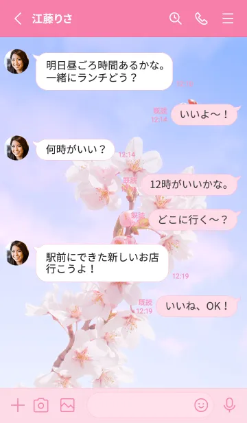 [LINE着せ替え] Sakura & Ladybird #3-11の画像3