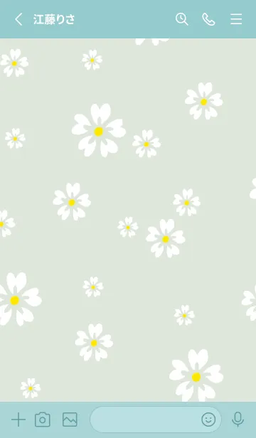 [LINE着せ替え] 5枚の白い花びら17の画像2