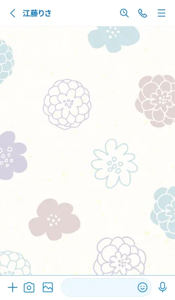 [LINE着せ替え] 北欧風お花 くすみカラー11の画像2
