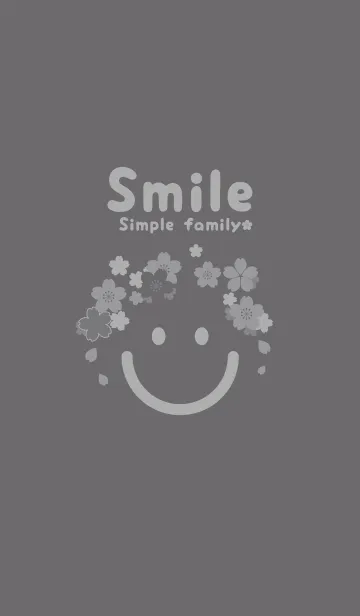 [LINE着せ替え] スマイル＆桜 鳩羽紫の画像1