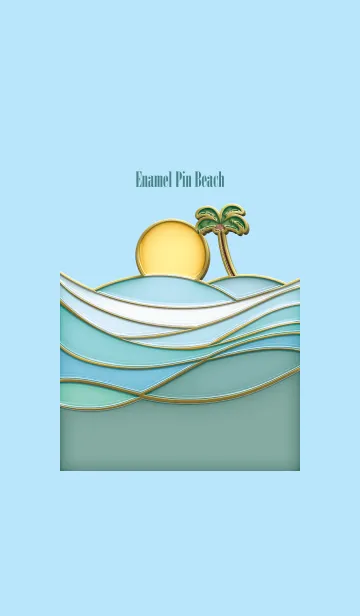 [LINE着せ替え] Enamel Pin Beach 32の画像1