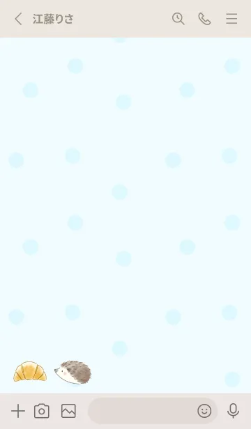 [LINE着せ替え] ハリネズミとクロワッサン -ブルー- 2の画像2