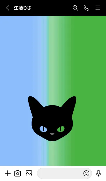 [LINE着せ替え] ブラック キャット 165の画像2