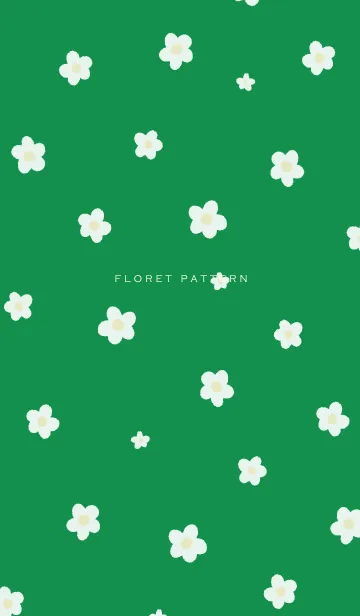 [LINE着せ替え] Floret Pattern - 05-02 グリーン 02 Ver.iの画像1