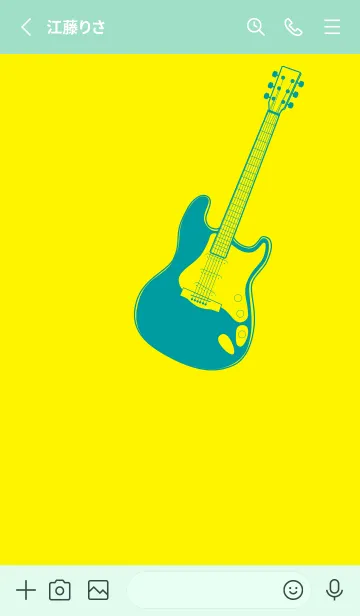 [LINE着せ替え] ELECTRIC GUITAR CLR ペールレモンの画像2