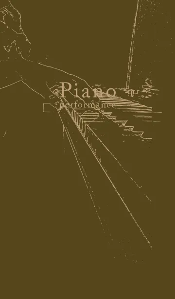 [LINE着せ替え] ピアノ演奏  ガンメタルの画像1