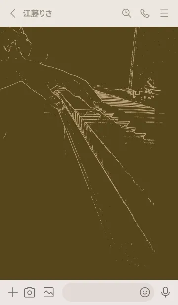 [LINE着せ替え] ピアノ演奏  ガンメタルの画像2