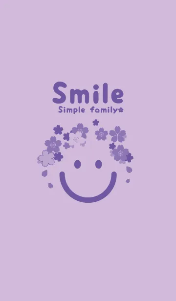 [LINE着せ替え] スマイル＆桜 ライラックの画像1