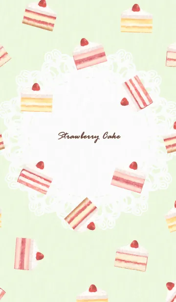 [LINE着せ替え] Strawberry Cake 1 - 05-04 グリーン 01の画像1