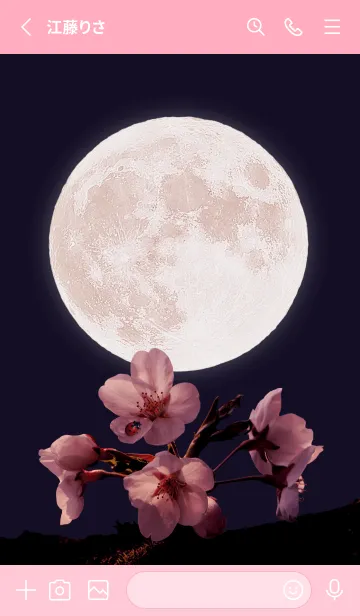 [LINE着せ替え] Sakura Full Moon #2-15の画像2