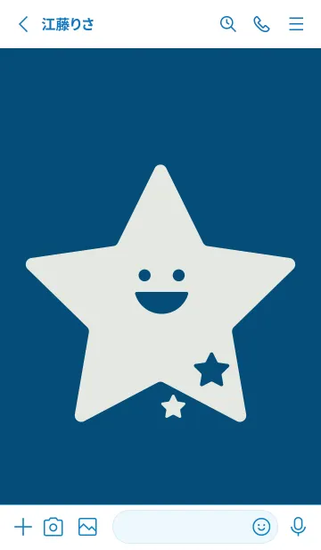 [LINE着せ替え] 星型の着せかえ プルシアンブルーの画像2