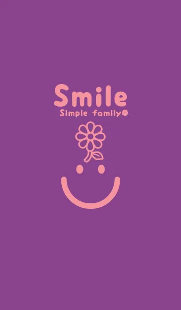 [LINE着せ替え] スマイル＆フラワー アマランスパープルの画像1