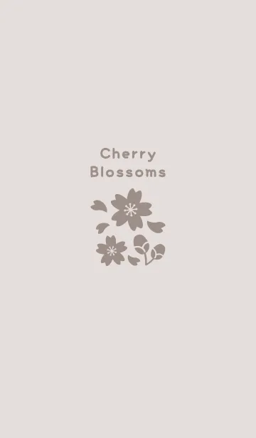 [LINE着せ替え] 桜20<ベージュ>の画像1