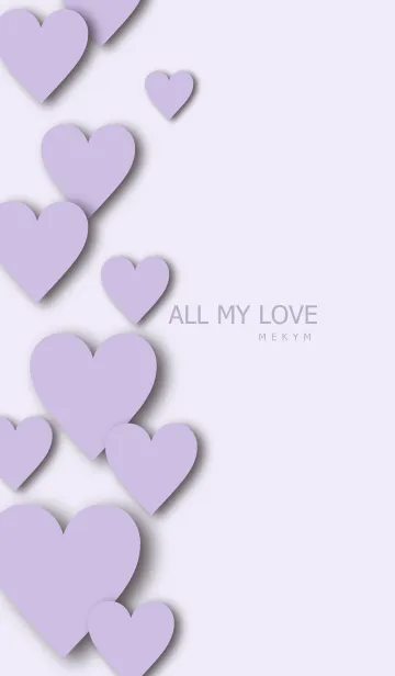 [LINE着せ替え] ALL MY LOVE PURPLE HEART - MEKYM 5の画像1