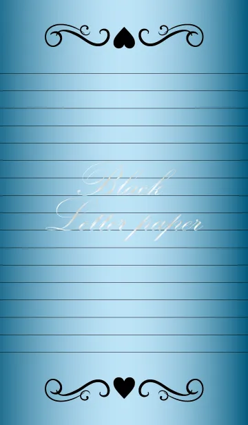 [LINE着せ替え] Black Letter paper *GLOSSYBLUE 6*の画像1