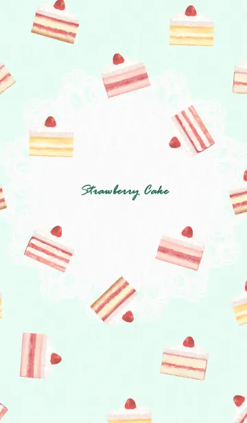 [LINE着せ替え] Strawberry Cake 1 - 05-05 グリーン Ver.aの画像1