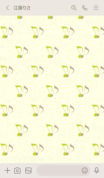 [LINE着せ替え] Clef dot 若草色の画像2