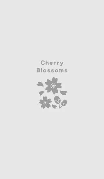 [LINE着せ替え] 桜20<グレー>の画像1