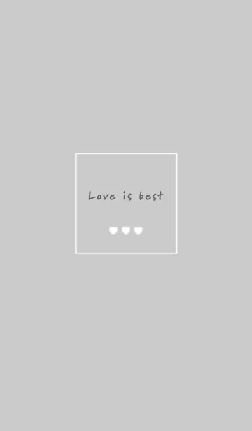 [LINE着せ替え] Love is best♡Gray01_1の画像1