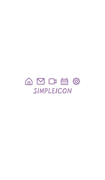 [LINE着せ替え] SIMPLE ICON -WHITE- 46の画像1