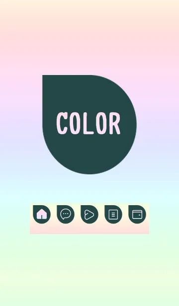 [LINE着せ替え] green color rainbow J10の画像1