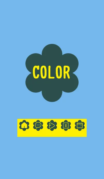 [LINE着せ替え] blue color C26の画像1