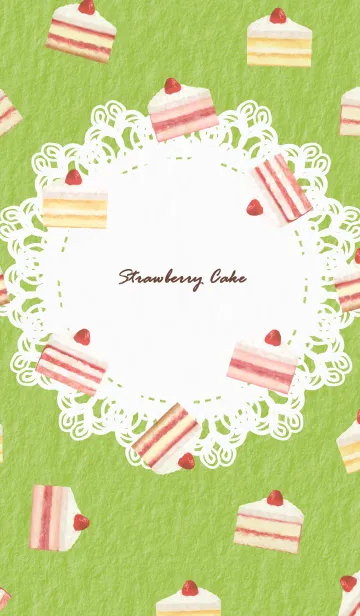 [LINE着せ替え] Strawberry Cake 1 - 05-03 グリーン Ver.iの画像1