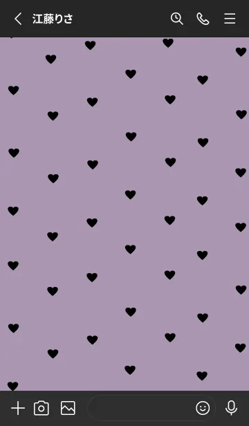 [LINE着せ替え] pattern_heart (blackpurple)の画像2