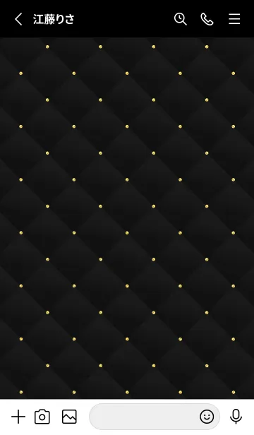 [LINE着せ替え] LOVE QUILTING - BLACK 3の画像2