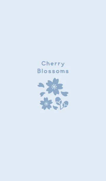 [LINE着せ替え] 桜20<ブルー>の画像1