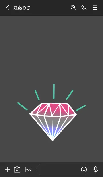 [LINE着せ替え] グラデーション ダイヤモンド .18の画像2