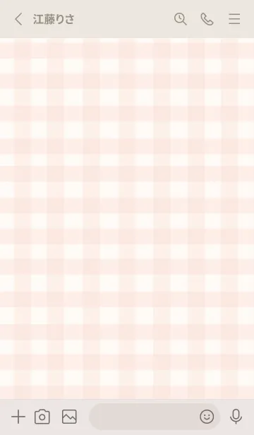 [LINE着せ替え] 大人のシンプルハート /check rosepinkの画像2