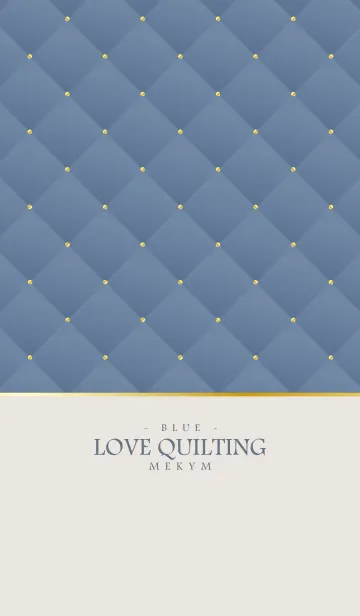 [LINE着せ替え] LOVE QUILTING - DUSKY BLUE 3の画像1
